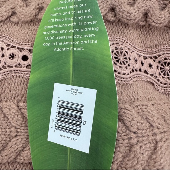 Farm Rio Cream Wavy Ruffle Sweater - Picture 8 of 8